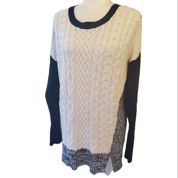 Metaphor Gray Color Block Sweater L - Picture 1 of 8